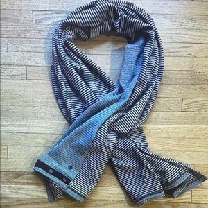 Black and White Striped Scarf